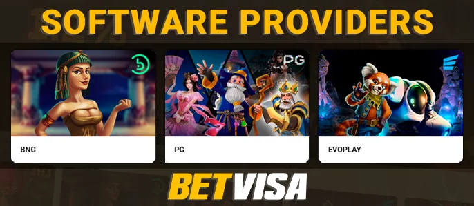 BetVisa ক্যাসিনো সাইটে সফ্টওয়্যার প্রদানকারীদের তালিকা - Booongo, Habanero এবং অন্যান্য